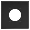 Hubbell Wiring Device-Kellems Wallplate, 2-Gang, 2.15" Opening, Black P703BK